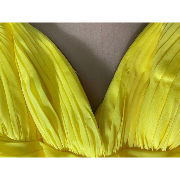 MAC DUGGAL DRESS GOWN 10 YELLOW BRIDESMAID FORMAL EVENING EVENT WEDDING GUEST - Picture 15 of 16